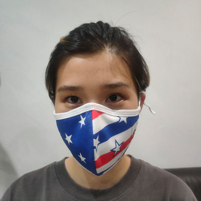 Perak Tembaga Ion Rajutan Kapas Masker Wajah Dapat Digunakan Kembali OEM ODM