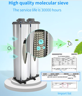 96% Purity Alarm 5lmp Medical Oxygen Concentrator Portable Dengan Nebulizer