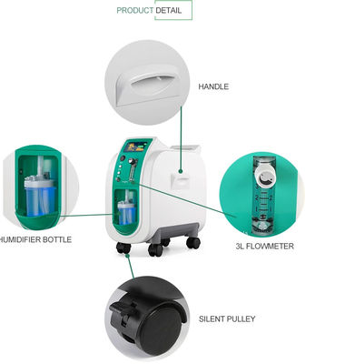 5L Mobile Oxygen Concentrator Dengan Nebulizer 96% Purity Healthcare Equipment
